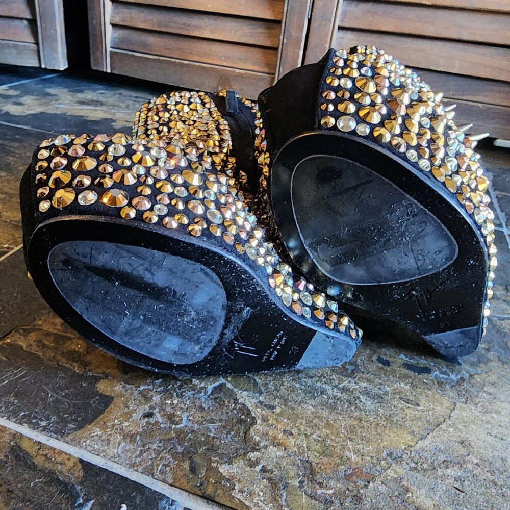 RARE ICONIC GIUSEPPE ZANOTTI SWAROVSKI STUDDED SHOES - Picture 7 of 12